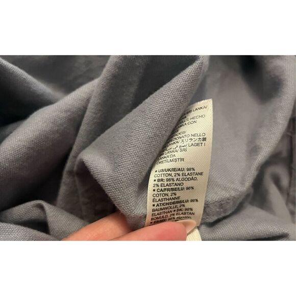 Goodthreads Light Gray Button‎ Down Short Sleeve Cotton Shirt - Picture 4 of 4